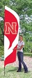 ^ NEBRASKA CORNHUSKERS NCAA College TALL TEAM FLAG w/ Pole!