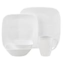 Corelle Square Pure White 30-Piece Dinnerware Set, Service for 6