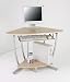Trexus Intro Shelford Corner Workstation Silver Frame W1065xD555xH795mm Beech