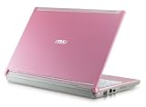 MSI VR220-023 12.1-Inch Laptop (2.0 GHz Intel Dual-Core T3200 Processor, 2 GB RAM, 250 GB Hard Drive, 8 Cell Battery, Vista Premium) Pink