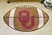 NCAA OKLAHOMA SOONERS FOOTBALL SHAPED DOOR MAT RUG