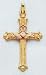 14kt Two-Tone Gold Claddagh Cross - XR716