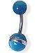 Catseye Ring Navel Barbell (Blue)