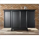 Newport Expandable Bar Cabinet by Modern Marketing (Black) (42 H x 31.25 W x 22 D)