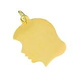 14K Yellow Gold Silhouette Girl Charm