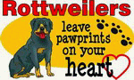 Rottweilers Leave Paw Prints on your Heart Apron