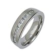 Titanium Ring with Cubic Zirconia - Size: 8-12