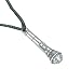Microphone Mic Pewter Pendant Necklace