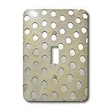 Florene Designer Texture - Silver Chrome and Circles - Light Switch Covers - single toggle switch