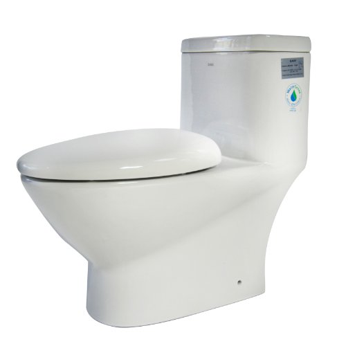 EAGO TB346 Modern Dual Flush One EcoFriendly Ceramic Toilet,