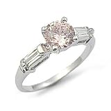 0.70 Carat Pink Cubic Zirconia Ring