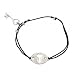 Scooter - SY5047607009 - Eden - Bracelet Femme - Métal argenté - Lien Noir élastique - Strass Swa