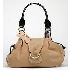 THE NEW K. Devine Handbag Collection: Tan Simulated Suede Leather Handbag