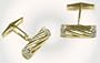 14K Solid Gold & Diamond Cufflinks