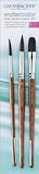 Chartpak Size-6 Grumbacher Watercolor Brush Set, 3-Pack