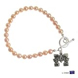 Mississippi State Bulldogs Pink Pearl Bracelet