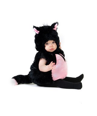 Kids Black Kitty Halloween Costume Size 6-12 Months