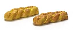 Miniature Dollhouse Set of 2 Braided Breads or Challah