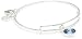 Alex and Ani "Bangle Bar" March Birthstone Shiny-Silver Expandable Bracelet