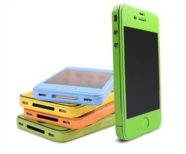 Shining Gold ZJX® Full Body Screen Protector Case Cover Film Skin For Apple iPhone 4/4S, Green