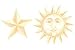 Search : Wallies 25 CELESTIAL Gold Moon Stars Wallpaper Cutouts