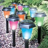 10 Pack of Colour Changing Solar Lights