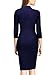 Miusol Women's Stand Collar Navy Style 2/3 Sleeve Slim Business Pencil Dress