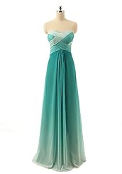 Sexy A-line Open-Back Sweetheart Chiffon Evening Dress/Bridesmaid Dress/Prom Dress 