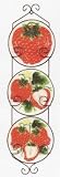 STRAWBERRY 3 Plates & Metal Wall Hanger NEW!