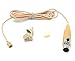 Beige Lavalier Lapel Mic with 4 pin mini XLR TA4F for Shure wireless