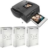Polaroid Z340 Instant Digital Camera with ZINK (Zero Ink) Printing Technology - Bundle - with Polaroid 3x4 inch Zink Photo Paper 90 Sheets