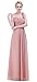 Esvor Flower One Shoulder Empire Waist Prom Party Evening Long Bridesmaids Dress