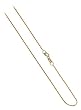 ZFCG001-Y 14 KT Yellow Gold 0.6mm 14k Baby Box Chain 16 inch to 24 inch