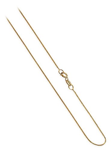 ZFCG001-Y 14 KT Yellow Gold 0.6mm 14k Baby Box Chain 16 to 24
