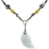 Hand-knotted Adjustable Jade Fish (Yu) Necklace