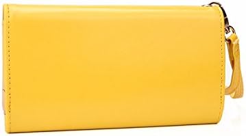 Cooper Cases(TM) Flirt Universal Lenovo Vibe X / X2 / X2 Pro / Z / Z2 / Z2 Pro Smartphone Wallet Case in Yellow (Detachable Lanyard Wrist Strap, Built-in Credit Card/ID Slots, Slip Pocket & Zipper Coin Purse)