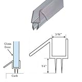 Clear Shower Door Bottom Sweep with Drip Rail for 3/16