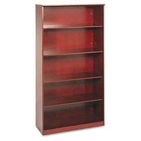 Corsica Series Freestanding Open-Shelf Bookcase, Five Shelves, Sierra Cherry