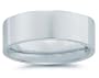8 mm Plain Flat Comfort-Fit Women's Wedding Band in Platinum