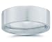 8 mm Plain Flat Comfort-Fit Men's Wedding Band in 14k White Gold