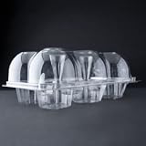 6 Compartment Hinged High Dome Clear Cupcake Container - 150 / CS