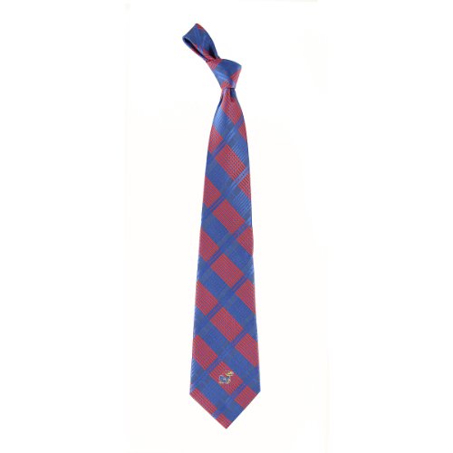 Eagles Wings Kansas Jayhawks Woven Plaid Necktie