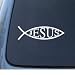 JESUS FISH 2 - Car, Truck, Notebook, Vinyl Decal Sticker #1277 | Vinyl Color: White