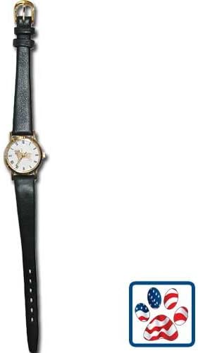 Curly-Coated Retriever Watch - Large Face, Black Leather