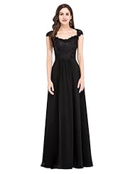 Cap Sleeves Sleeveless Lace Square Neck Chiffon/Satin Cocktail Evening Dress/Homecoming Dress/Bridesmaid Dress/Pageant Dress/Prom Dress/Party Dress/Wedding Dress 