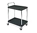 Metro BC2636-2DBL Bc Series Black 27 X 38" Deep 2-Shelf Utility Cart - Intermetro-BC2636-2DBL