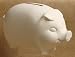 Ceramic bisque unpainted pig bank 6