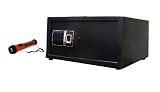 Biometric Fingerprint Safe, up to 29 Users Great for Office, Hotel or Home, includes additional emergency battery pack.safe + FREE highly efficient Solar Flashlight!