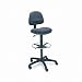 Safco Products - Safco - Precision Extended Height Swivel Stool with Adjustable Footring, Black Fabric - Sold As 1 Each - Adjustable footring support legs. - Back height adjusts to accommodate different comfort levels. - Deep cushions provide maximum comfort.
