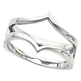 Elegant and Stylish Ring Guard for Bridal Engagement Ring in 14K White Gold ( Size 6 ), 100% Satisfaction Guaranteed.